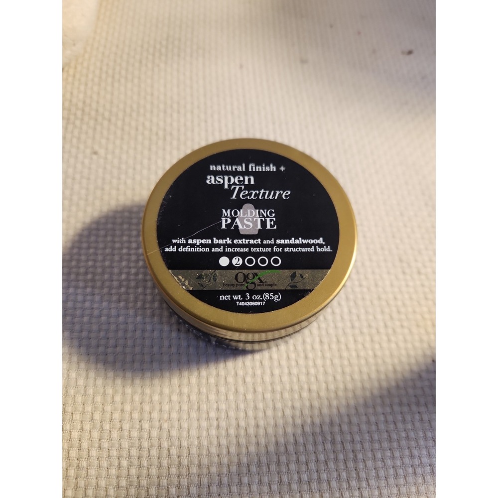 OGX natural finish + aspen‎ texture molding paste Level 2 open package